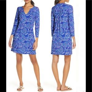 Lilly Pulitzer UPF 50+ Aubrey Dress Lapis Lazuli Take It Slow